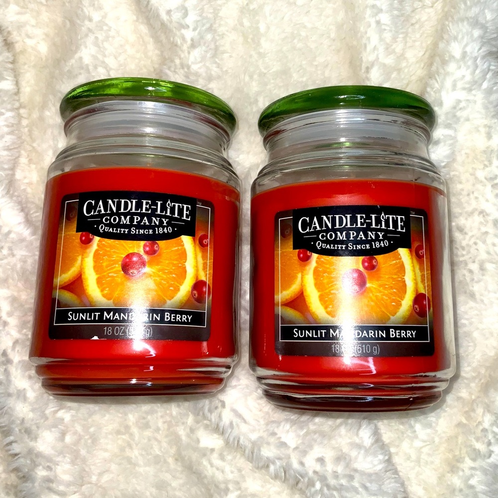 🆕Candle-Lite Mandarin Berry Glass Jar Candle 18oz